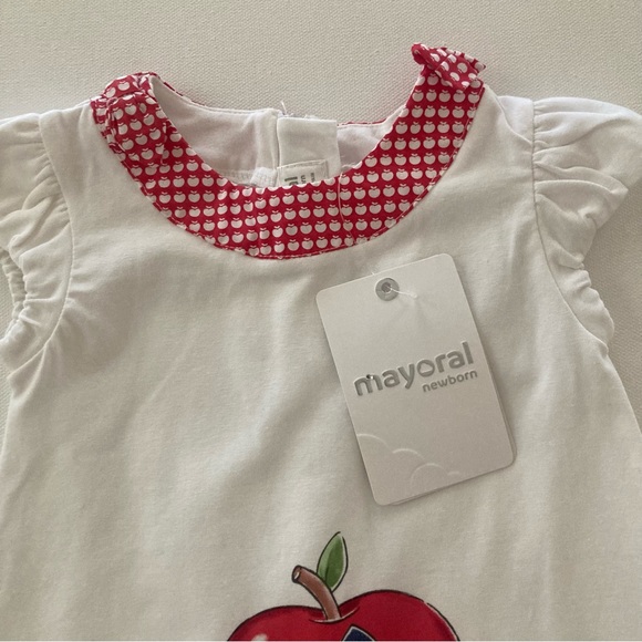 Mayoral Baby Girl 6-9 Months Apple Dress Spring Summer - Picture 5 of 6